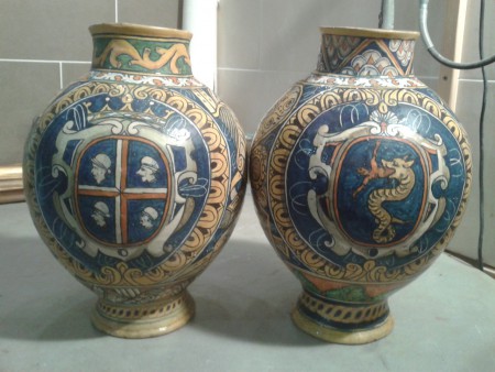 paire de vases de Palerme après restauration